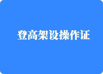 操逼大全网站登高架设操作证